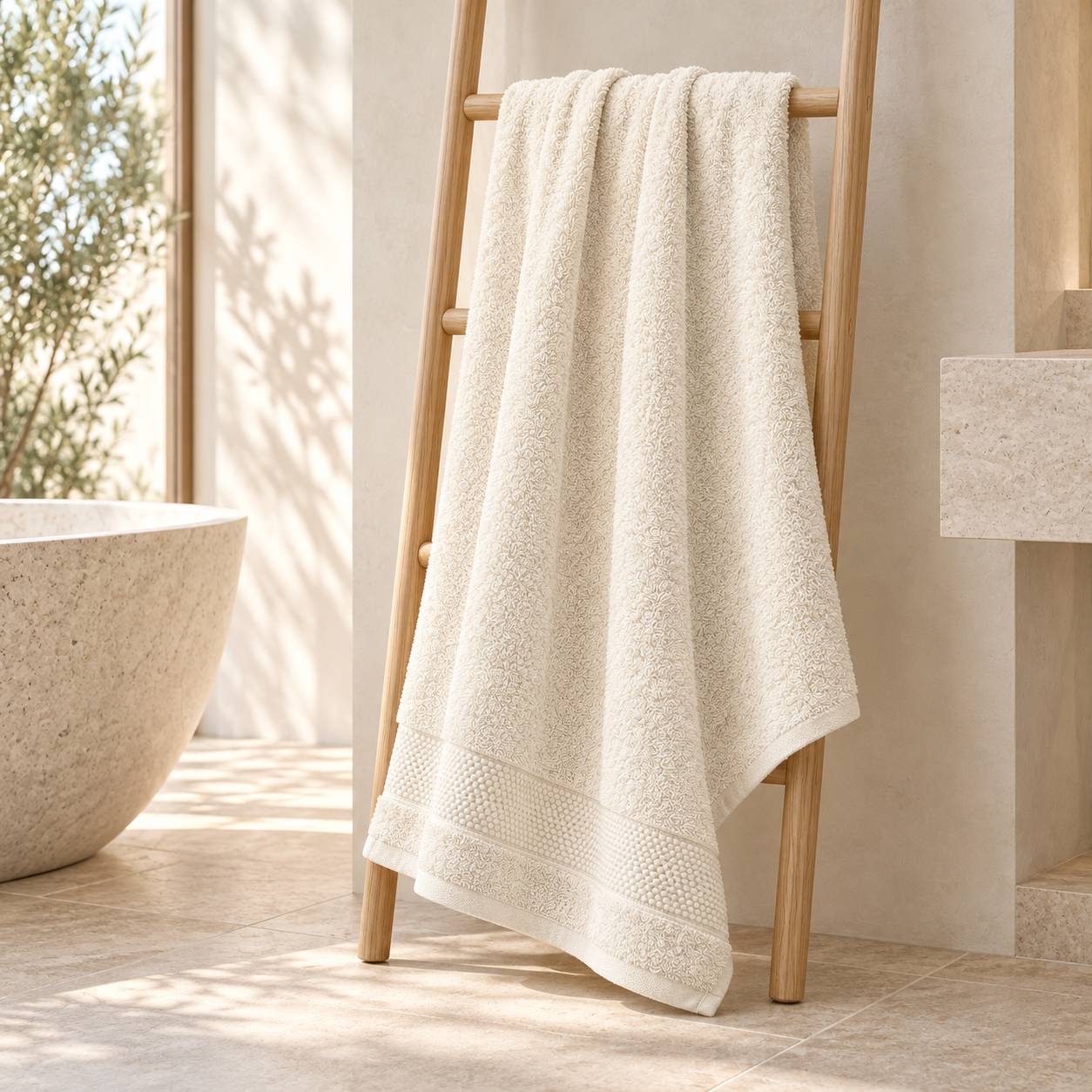 Telo Bagno Cogal Ranger Plus 620 g/m² Avorio 100 x 150 cm