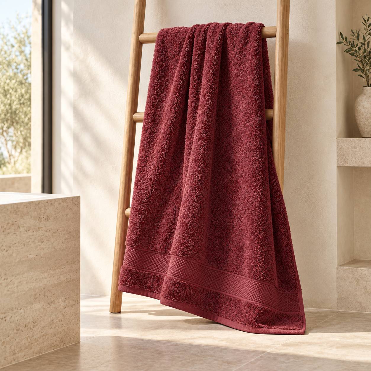 Telo Bagno Cogal Ranger Plus 620 g/m² Marsala 100 x 150 cm
