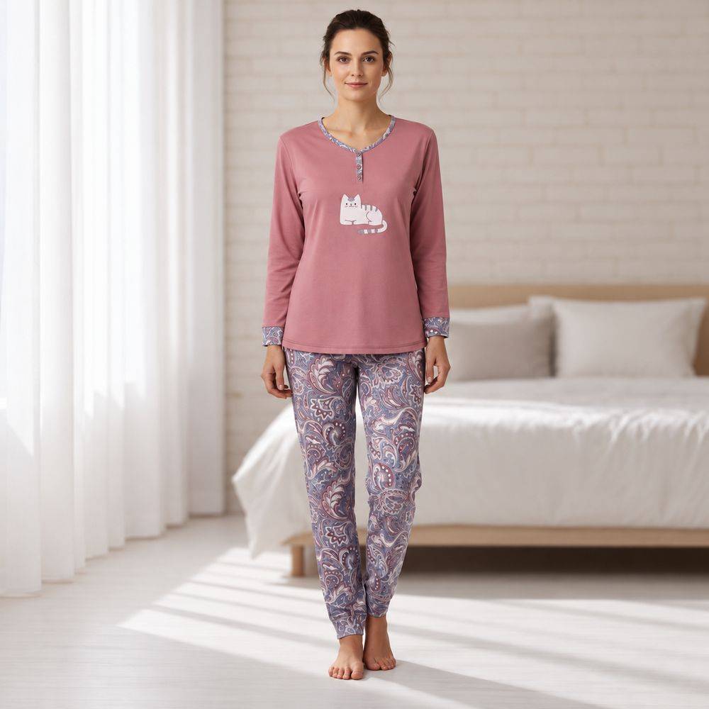 Pigiama Donna Yukon JA MISS Dis. 34 Variante Rosa 