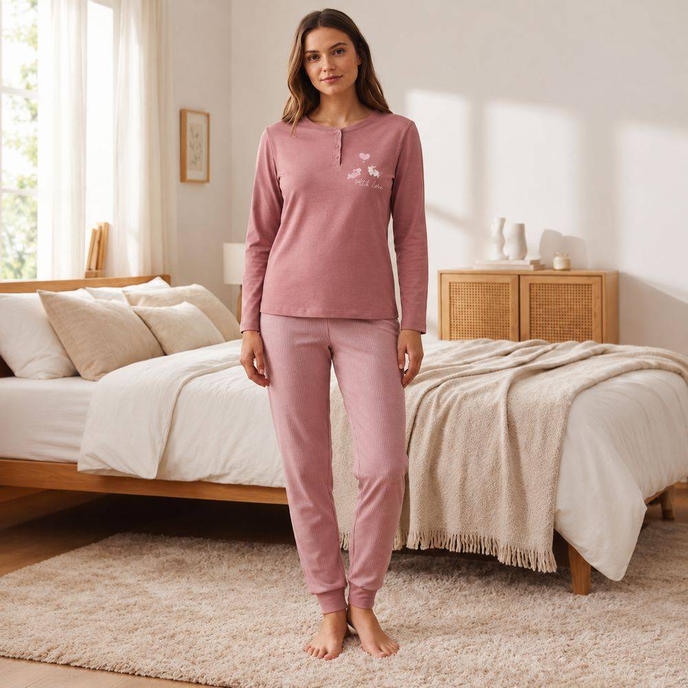 Pigiama Donna Yukon JA MISS Dis. 30 Variante Rosa
